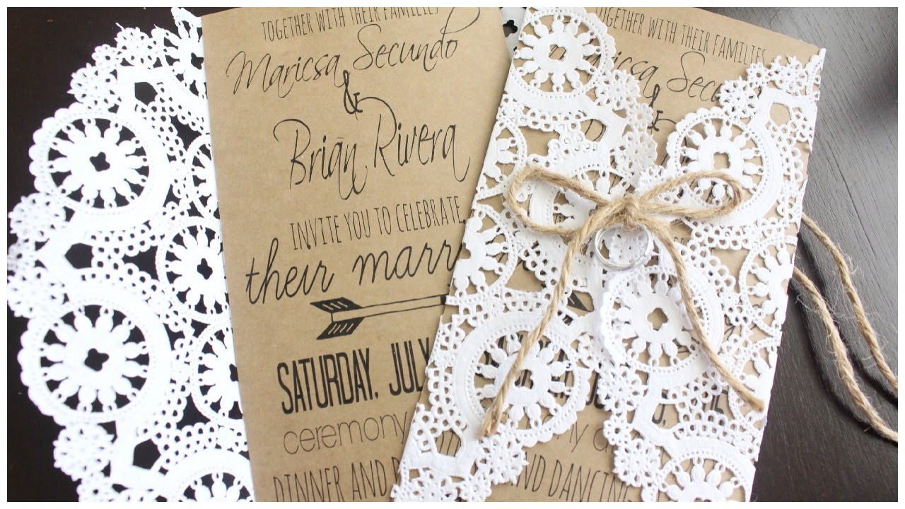 Best ideas about DIY Rustic Wedding Invitations
. Save or Pin DIY Rustic Doily Wedding Invitations Now.