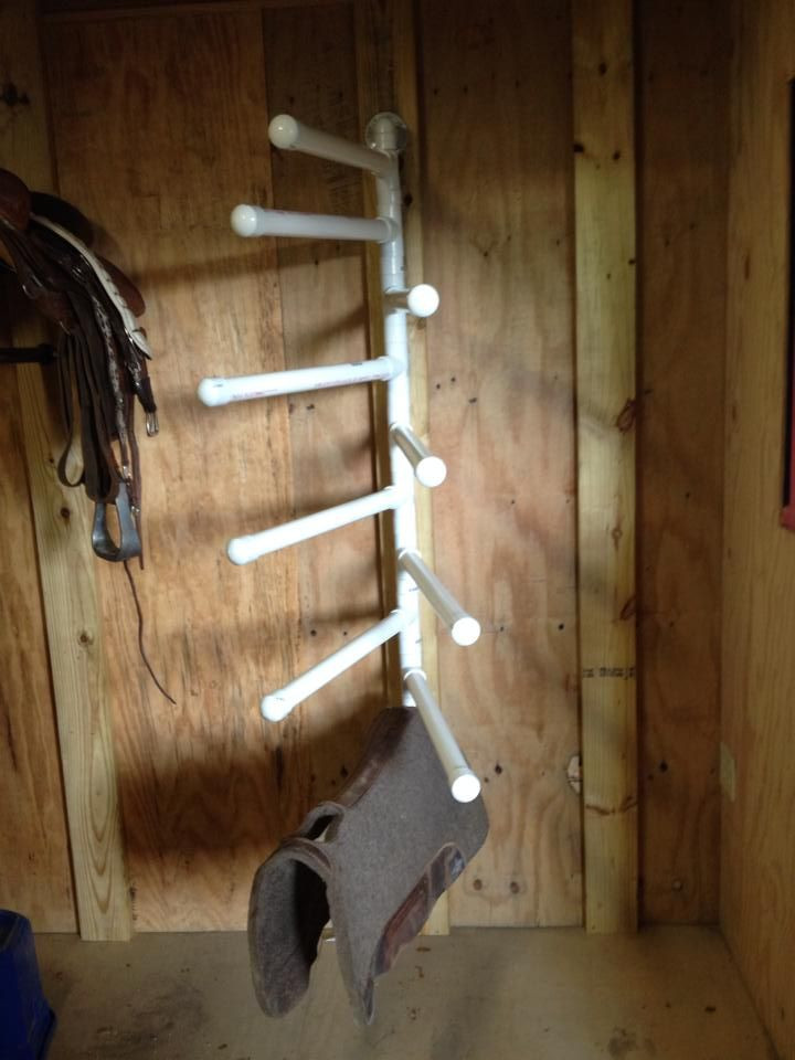 Best ideas about DIY Saddle Rack
. Save or Pin PVC saddle blanket saddle pad rack DIY Now.