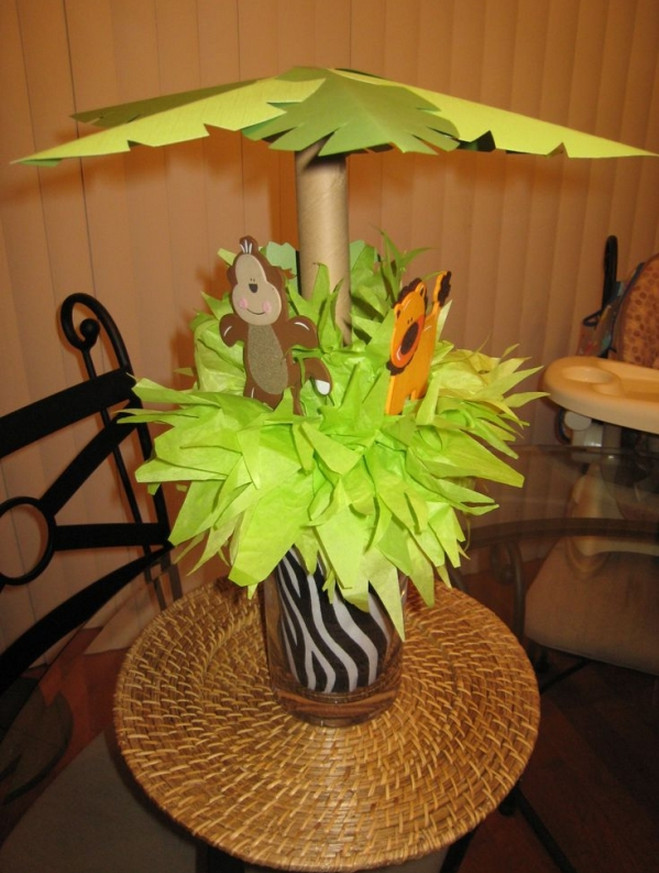 Best ideas about DIY Safari Baby Shower Decorations
. Save or Pin Homemade Jungle Baby Shower Centerpieces Homemade Ftempo Now.