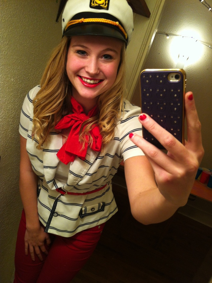 Best ideas about DIY Sailor Costume
. Save or Pin DIY sailor costume hat ragstock $5 Scarf savers $2 Now.