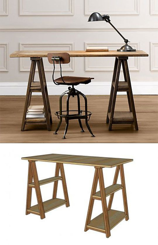 Best ideas about DIY Sawhorse Desk
. Save or Pin Simple Sawhorse WoodWorking Projects & Plans Now.