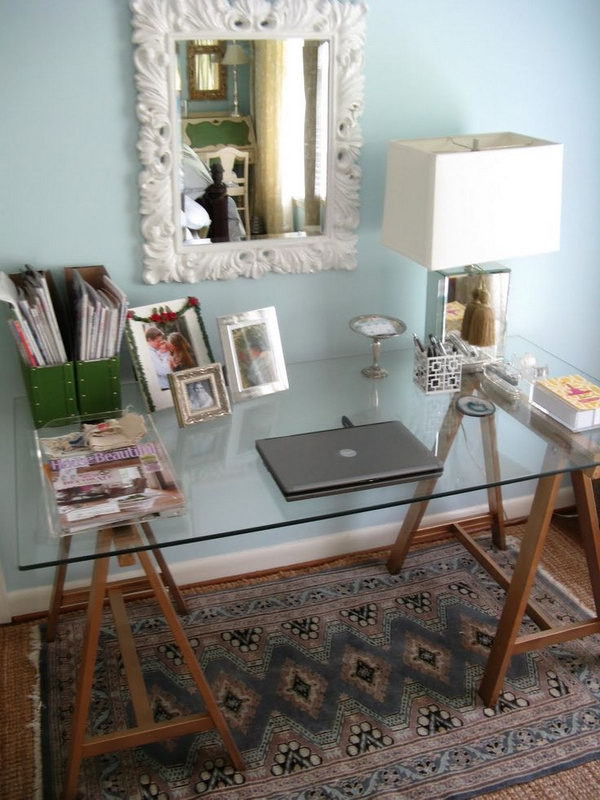 Best ideas about DIY Sawhorse Desk
. Save or Pin 20 Cool and Bud IKEA Desk Hacks Hative Now.