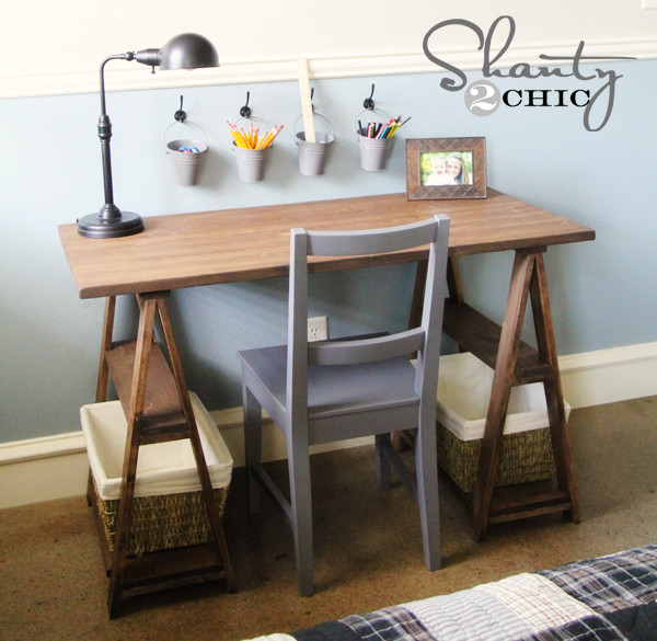 Best ideas about DIY Sawhorse Desk
. Save or Pin How To Build A Sawhorse Desk For Both Rustic And Modern Now.
