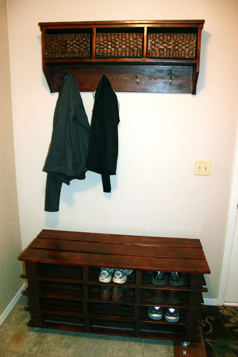 Best ideas about DIY Shoe Rack Bench
. Save or Pin Pallet Entryway Bench Now.