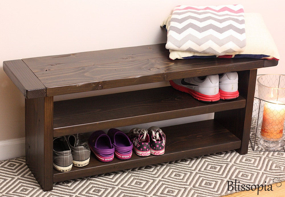 Best ideas about DIY Shoe Rack Bench
. Save or Pin Storage Bench with 2 Shelves Wood Bench Shoe Storage Now.