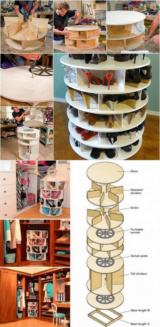 Best ideas about DIY Shoe Rack For Small Closet
. Save or Pin How To Build A Lazy Susan Shoe Rack shoes diy craft closet Now.