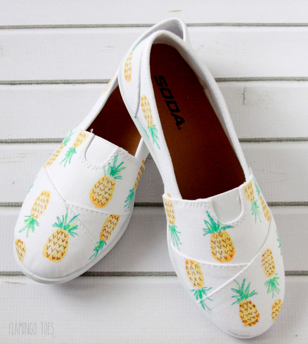 Best ideas about DIY Shoes Paint
. Save or Pin DIY Painted Pineapple Shoes Now.