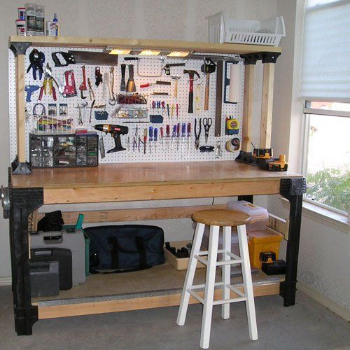 Best ideas about DIY Shop Table
. Save or Pin DIY Custom Workbench Storage Wooden Shelf Garage Shop Now.