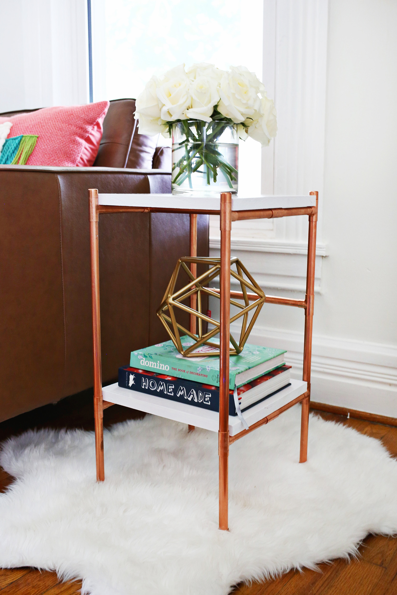 Best ideas about DIY Side Tables
. Save or Pin Copper Pipe Side Table DIY A Beautiful Mess Now.