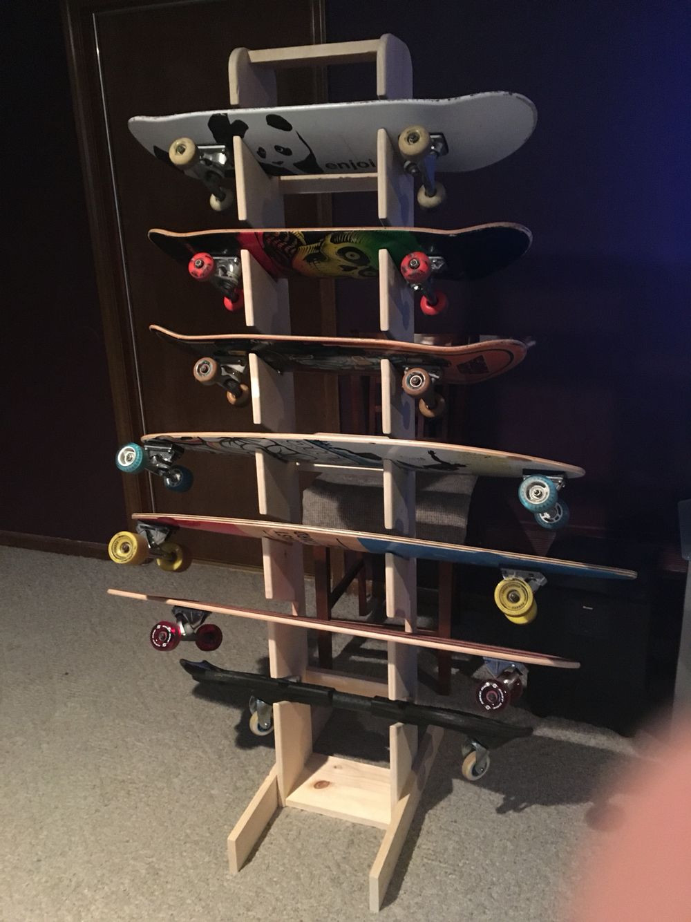 Best ideas about DIY Skateboard Rack
. Save or Pin Skateboard rack DIY wood holding seven skateboards It s 5 Now.