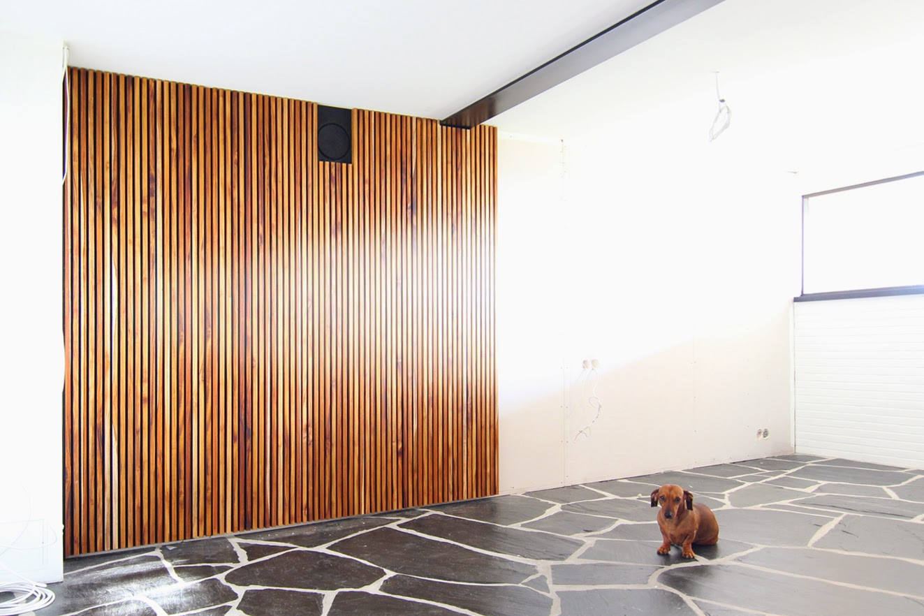 Best ideas about DIY Slat Wall
. Save or Pin Olive Green DIY acoustic slat wall Now.