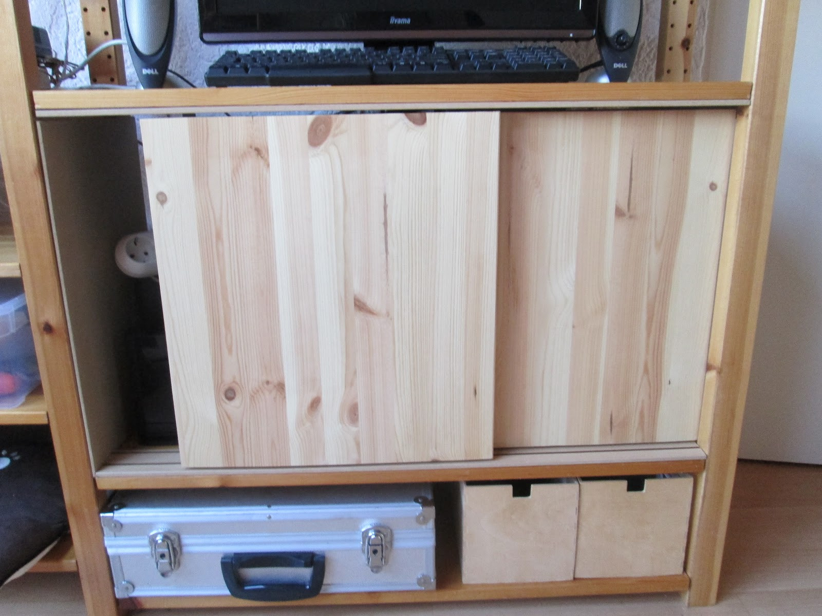 Best ideas about DIY Sliding Cabinet Door Track
. Save or Pin PiggieLuv DIY sliding doors Now.