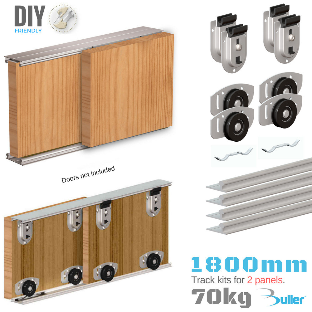 Best ideas about DIY Sliding Cabinet Door Track
. Save or Pin Sliding Door Track System 70kg 1800mm 2 doors gear set Now.