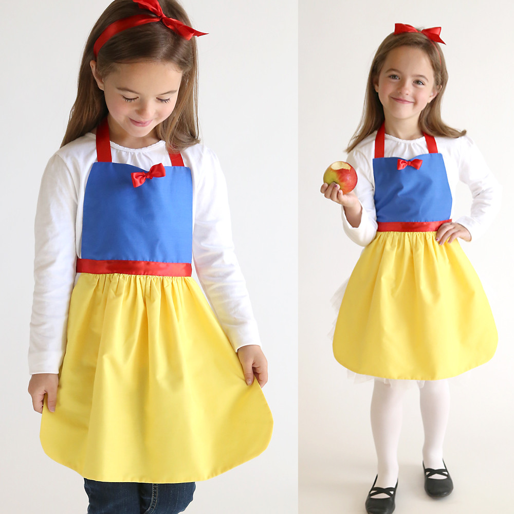 Best ideas about DIY Snow White Costume Toddler
. Save or Pin free sewing pattern for Snow White princess dress up apron Now.