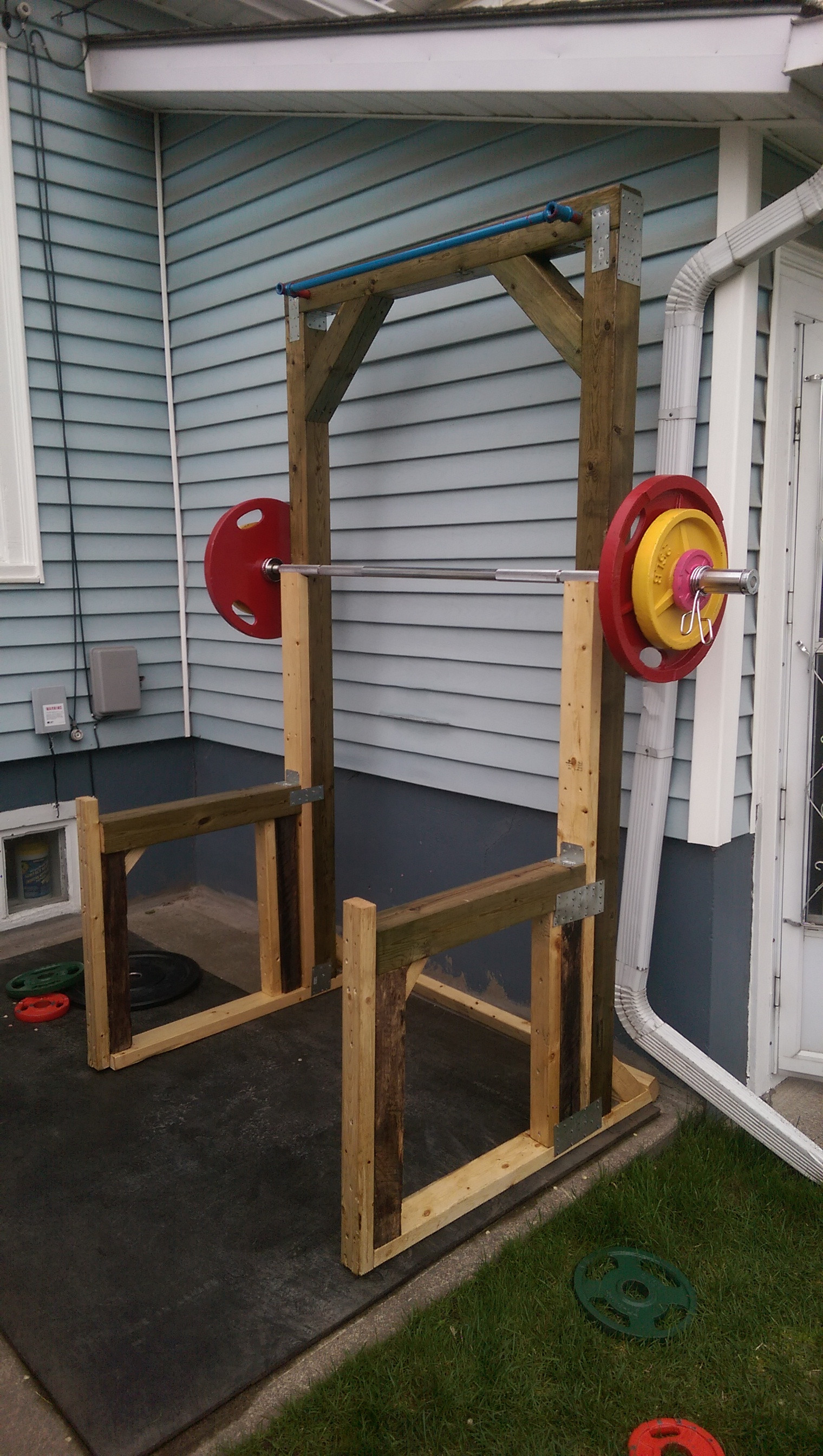 Best ideas about DIY Squat Rack
. Save or Pin Decided I wanted to work out in my backyard so I built a Now.