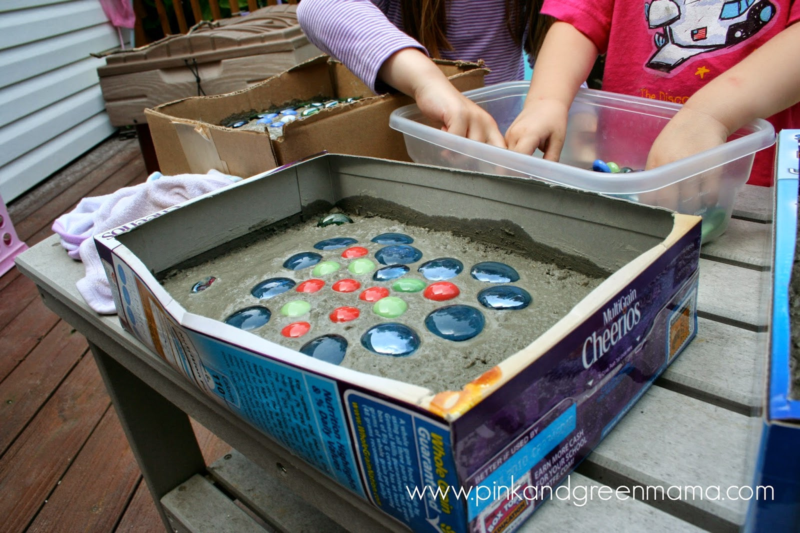 Best ideas about DIY Stepping Stones With Kids
. Save or Pin Pink and Green Mama Daddy Camp Kid Friendly Cement Now.