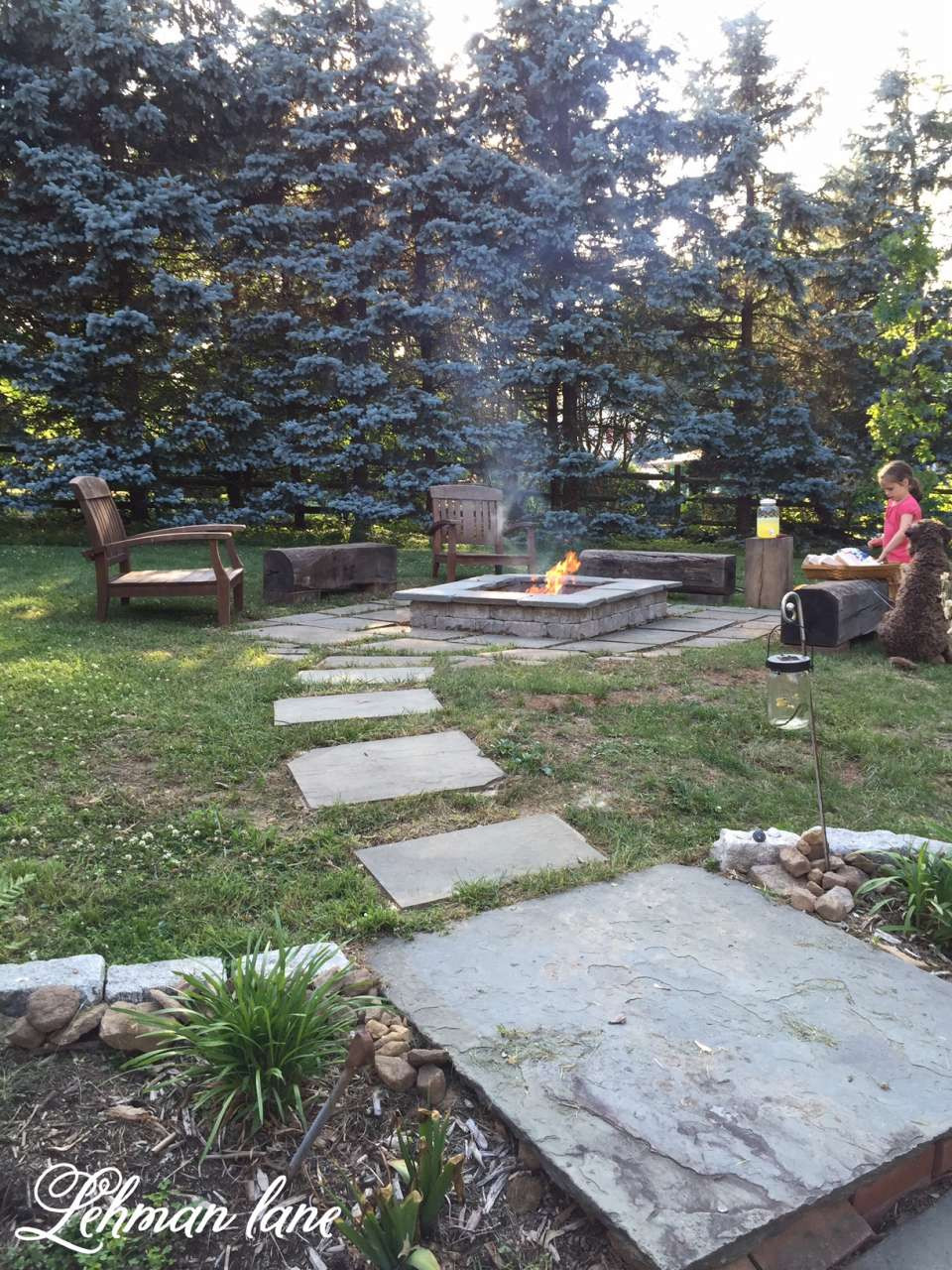 Best ideas about DIY Stone Patios
. Save or Pin Stone Patio DIY Fire Pit & Wood Beam Benches Lehman Lane Now.