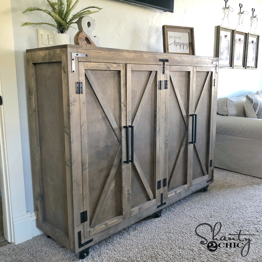Best ideas about DIY Storage Cabinet
. Save or Pin DIY Farmhouse X Storage Cabinet Shanty 2 Chic Now.
