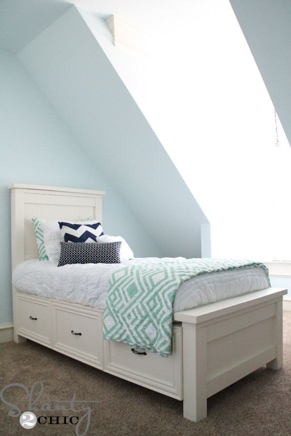 Best ideas about DIY Storage Headboard Plans
. Save or Pin DIY Planked Headboard Shanty 2 Chic Now.