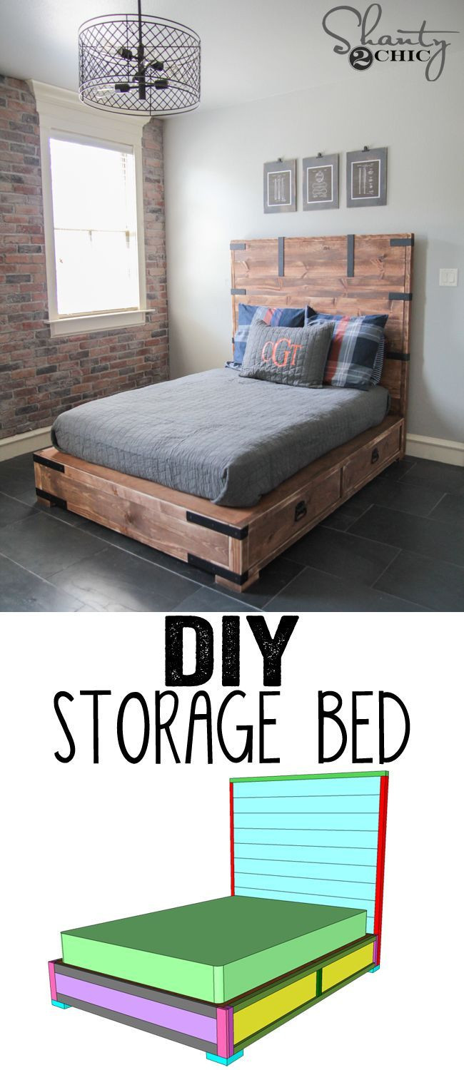 Best ideas about DIY Storage Headboard Plans
. Save or Pin DIY Full or Queen Size Storage Bed Now.