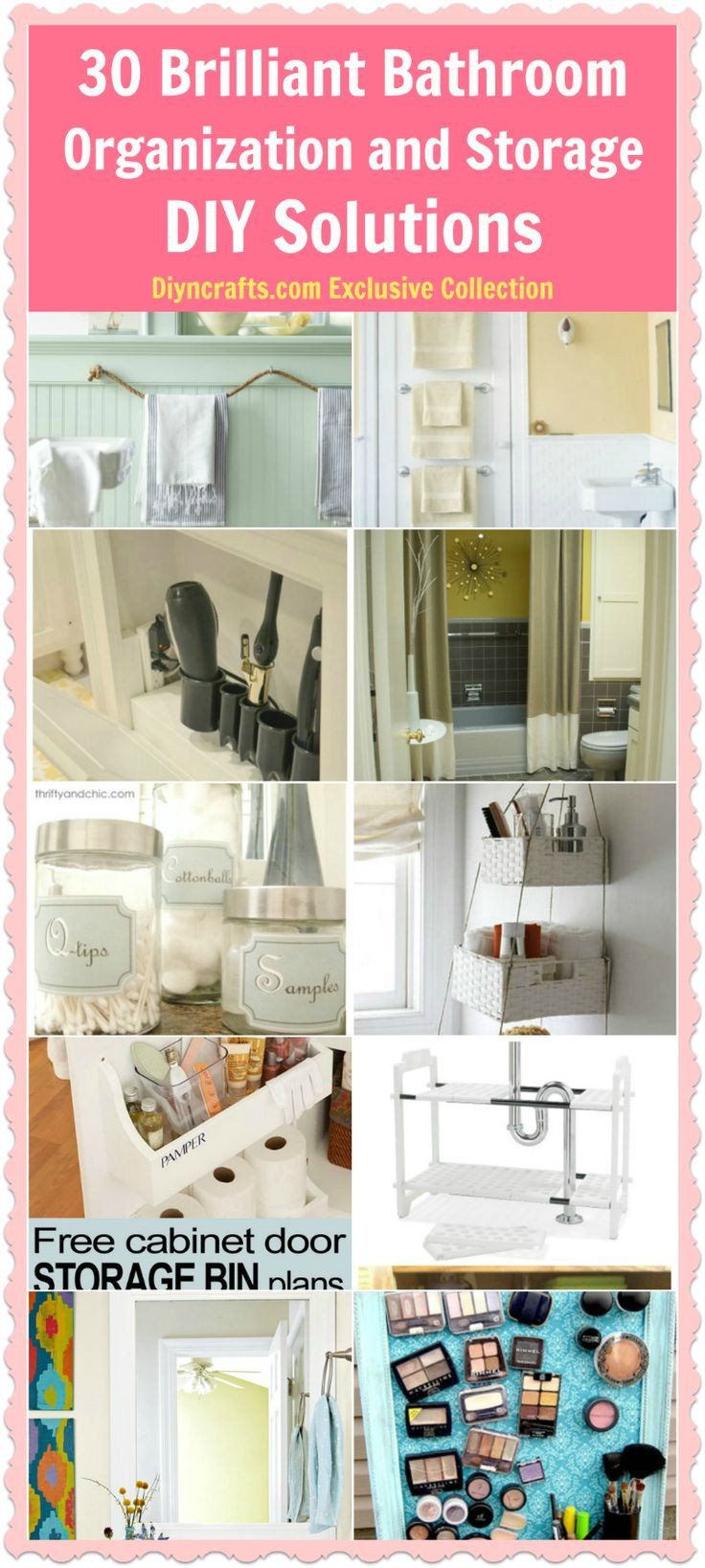 Best ideas about DIY Storage Solutions
. Save or Pin 30 Brilliant Bathroom Organization and Storage DIY Now.