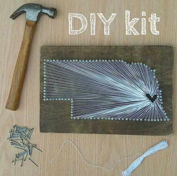 Best ideas about DIY String Art Kit
. Save or Pin DIY Nebraska String Art Kit State string Art Kit Nebraska Now.