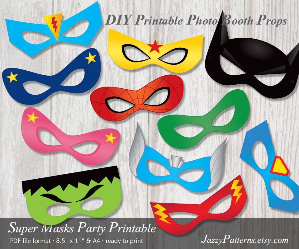 Best ideas about DIY Superhero Mask
. Save or Pin DIY Superhero printable masks photo booth props in ic book Now.