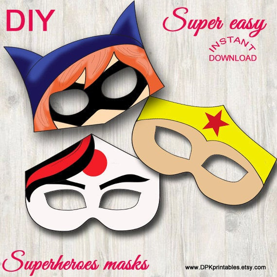 Best ideas about DIY Superhero Mask
. Save or Pin Superhero Girls masks Girls superheroes Instant Download Now.