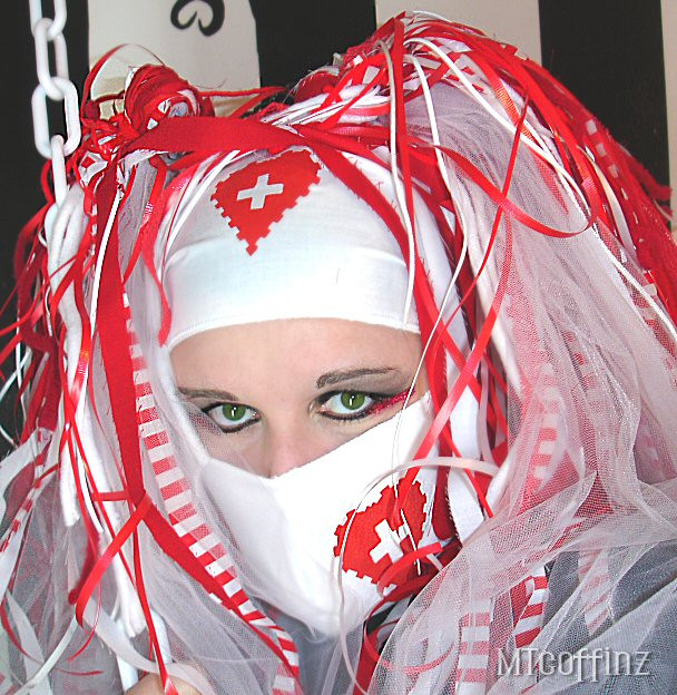 Best ideas about DIY Surgical Mask
. Save or Pin DIY Cyber Goth Rave White Nurse Heart Surgical Mask Now.