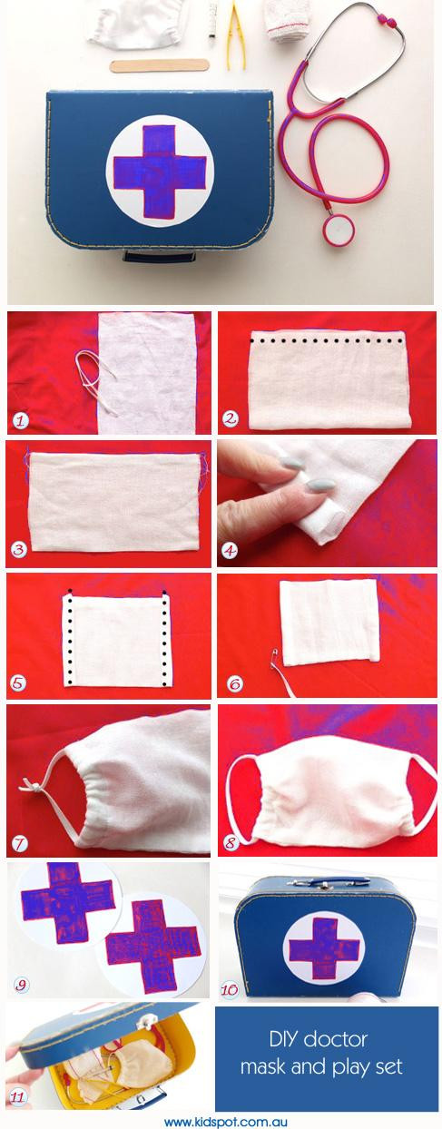 Best ideas about DIY Surgical Mask
. Save or Pin DIY doctor mask and play set Kidspot Now.