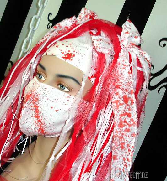 Best ideas about DIY Surgical Mask
. Save or Pin DIY Red Blood Splatter Cyber Goth Surgical Mask Punk Now.