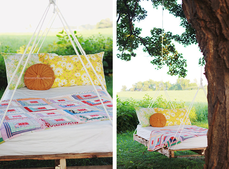 Best ideas about DIY Swing Bed
. Save or Pin DIY Pallet Swing Bed The Merrythought Now.