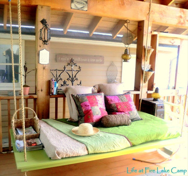 Best ideas about DIY Swinging Bed
. Save or Pin DIY Pallet Swing Plans Chair Bed & Bench Now.