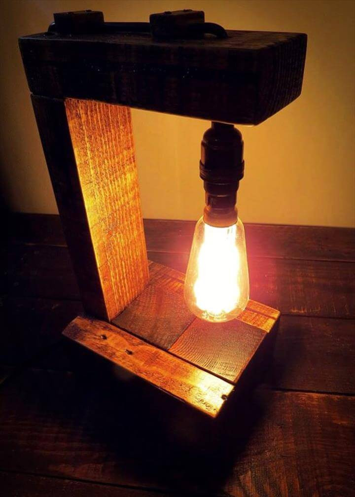 Best ideas about DIY Table Lamps
. Save or Pin Pallet Table Lamp with Edison Bulb Now.