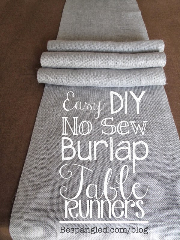Best ideas about DIY Table Runner Wedding
. Save or Pin Bespangled Jewelry DIY No Sew Burlap Table Runners DIY Now.