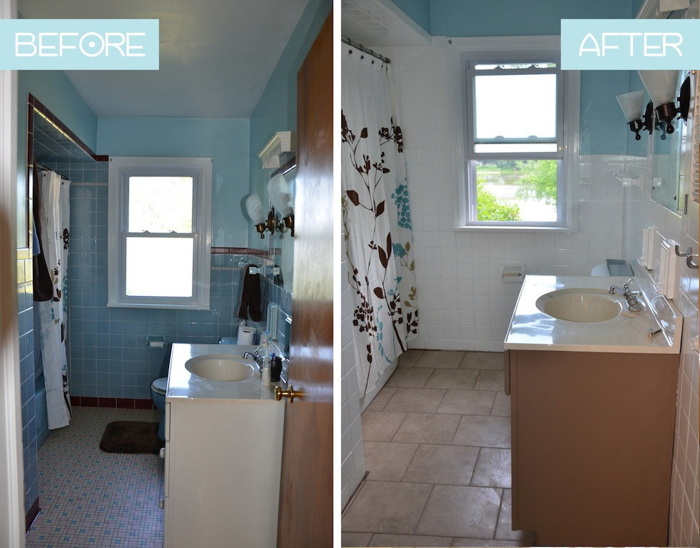 Best ideas about DIY Tile Paint
. Save or Pin How to Transform an Ugly Bathroom with DIY Tile Painting Now.