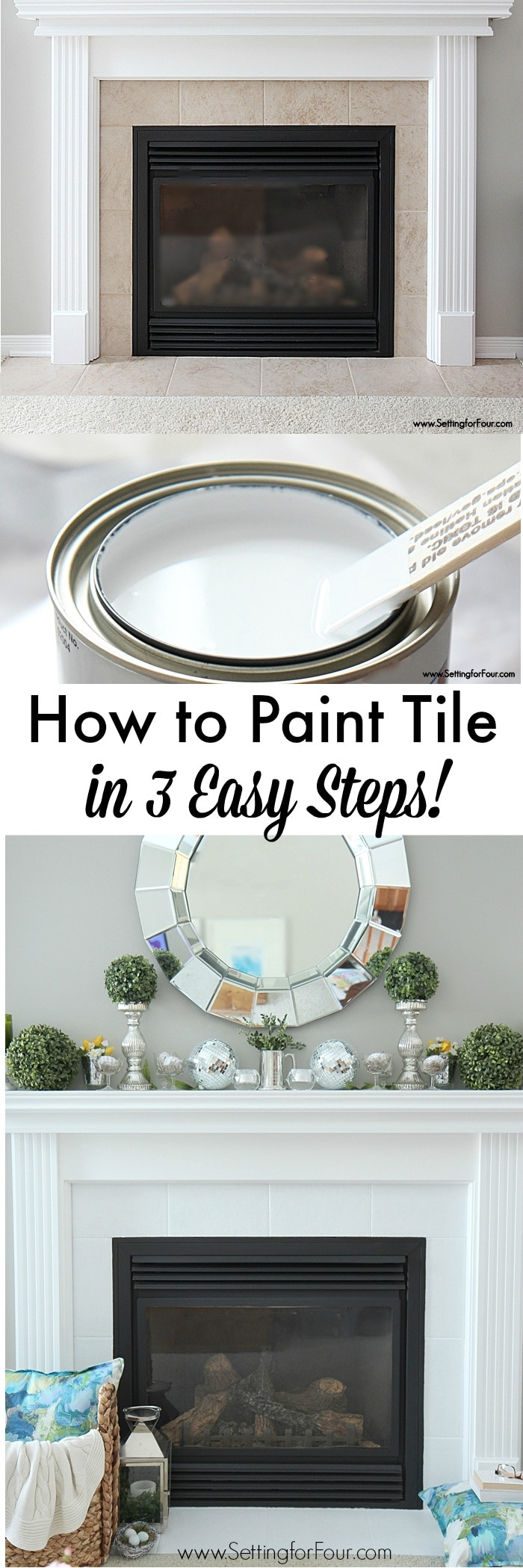 Best ideas about DIY Tile Paint
. Save or Pin How to Paint Tile Easy Fireplace Paint Makeover Now.