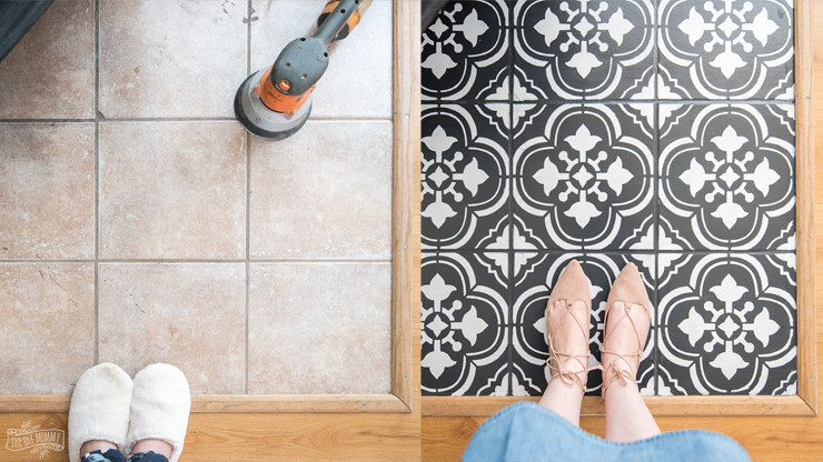 Best ideas about DIY Tile Paint
. Save or Pin How to Paint Tile Floors with a Stencil Now.