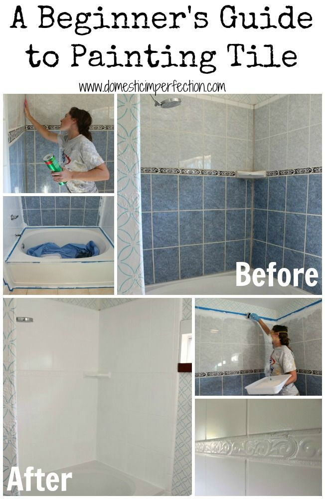 Best ideas about DIY Tile Paint
. Save or Pin How to Refinish Outdated Tile yes I painted my shower Now.