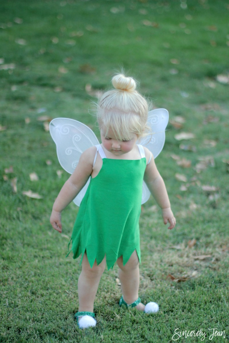 Best ideas about DIY Tinkerbell Costume Toddler
. Save or Pin DIY Toddler Tinker Bell Costume and Hair Sincerely Jean Now.