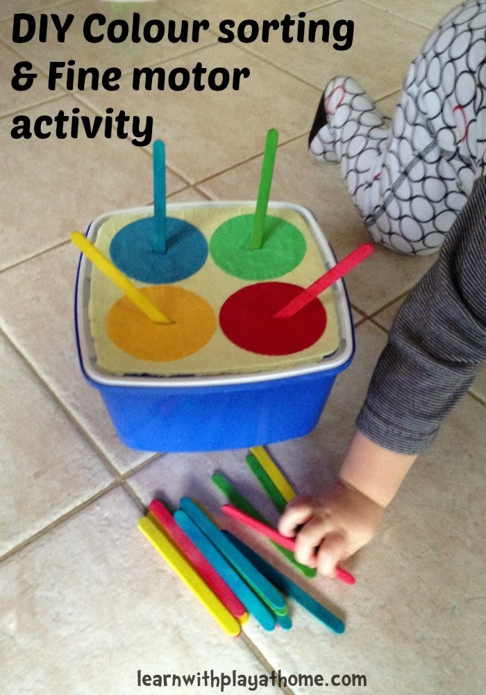 Best ideas about DIY Toddler Activities
. Save or Pin Learn with Play at Home Simple DIY colour sorting and Now.