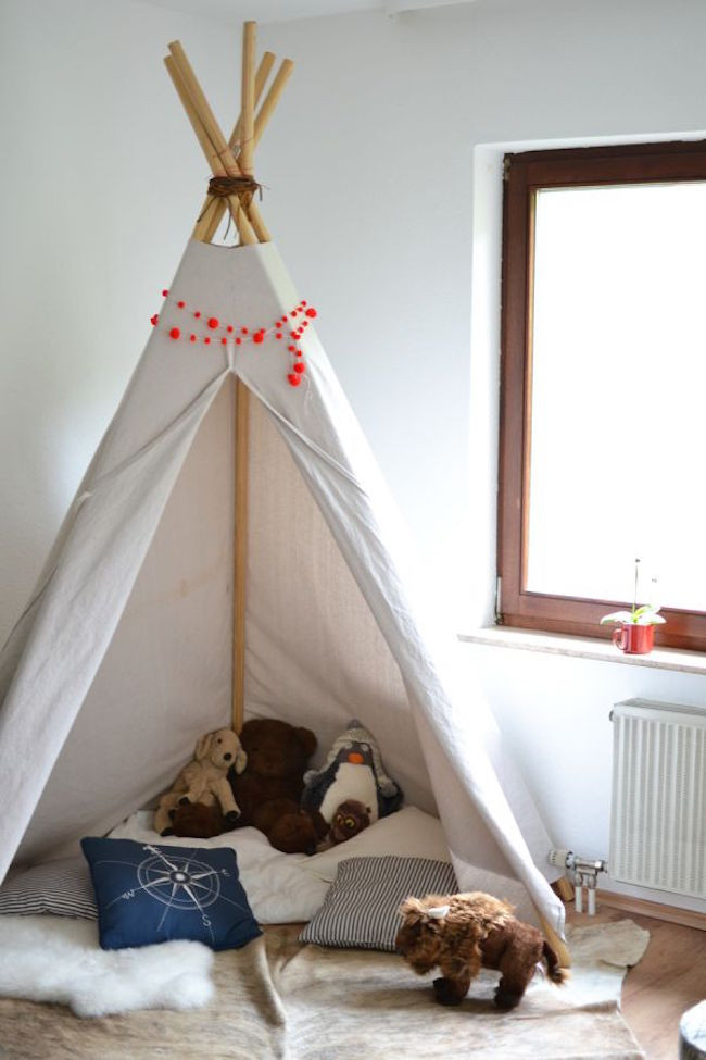 Best ideas about DIY Toddler Teepee
. Save or Pin 15 Whimsical Teepee Reading Nooks for Kids Now.