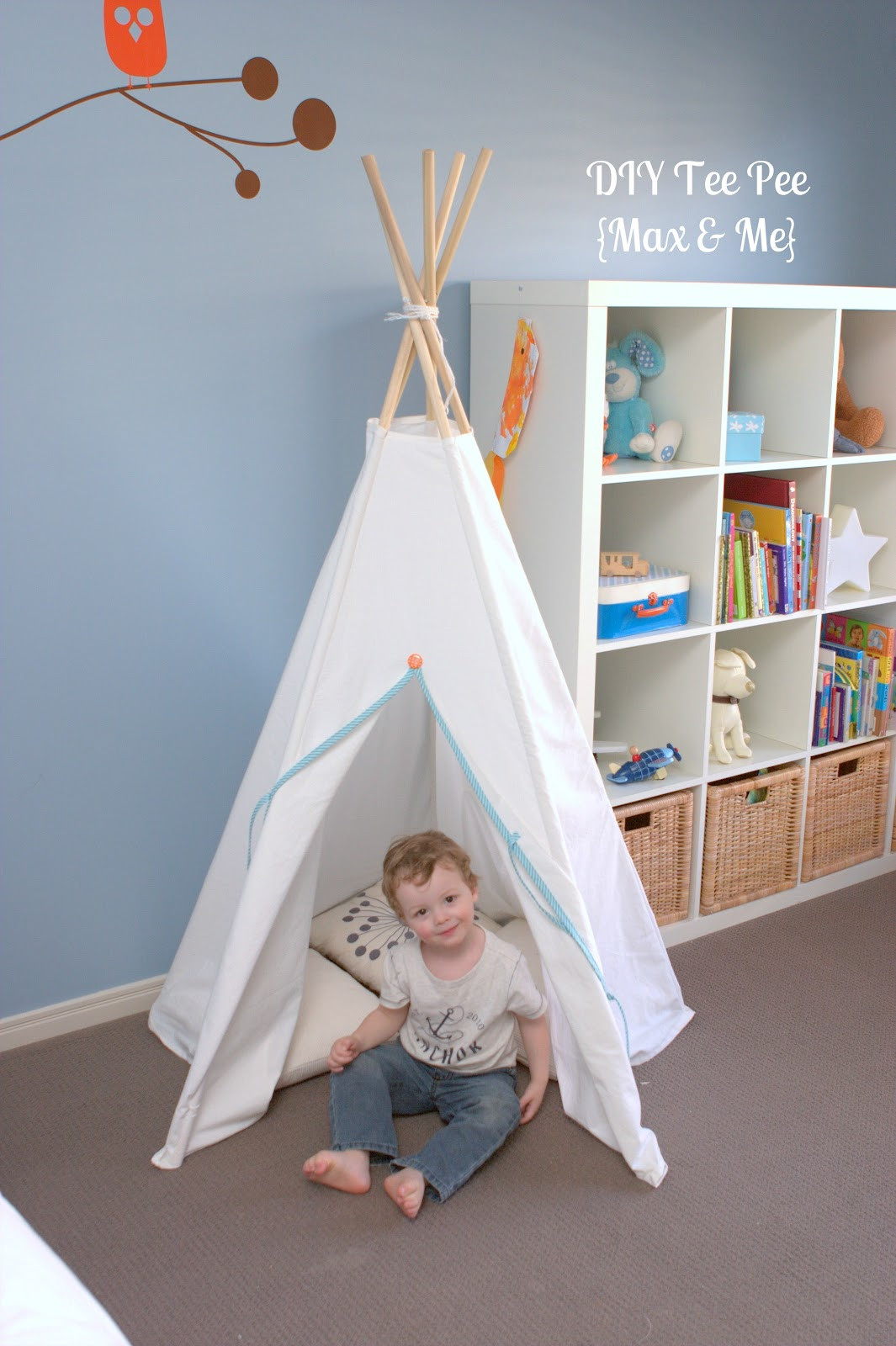 Best ideas about DIY Toddler Teepee
. Save or Pin Max & Me DIY TeePee Pinterest Challenge 4 Now.