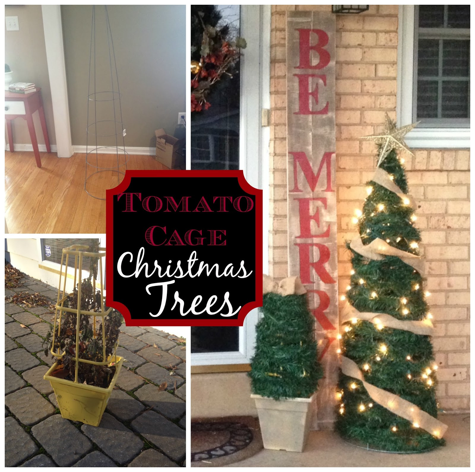 Best ideas about DIY Tomato Cage Christmas Tree
. Save or Pin Two It Yourself DIY Outdoor Christmas Trees from Now.