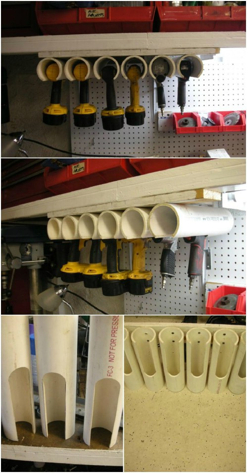 Best ideas about DIY Tool Organization Ideas
. Save or Pin 25 Life Changing PVC Pipe Organizing and Storage Projects Now.