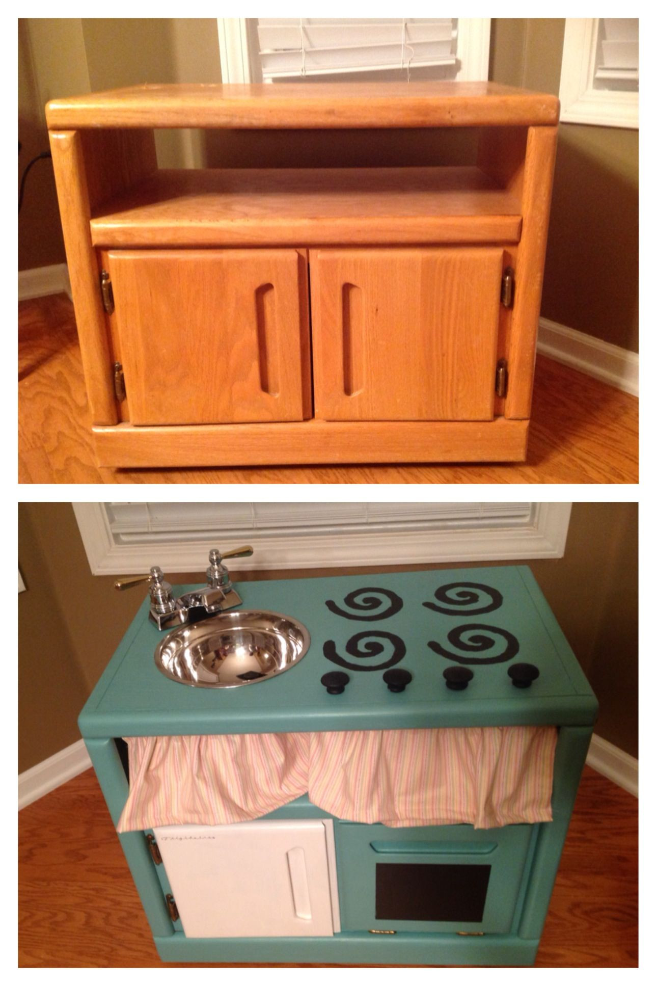 Best ideas about DIY Toy Kitchen
. Save or Pin DIY play kitchen made from an old nightstand Now.