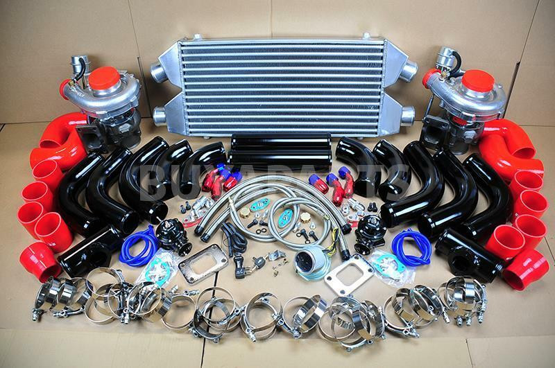 Best ideas about DIY Turbo Kits
. Save or Pin DIY TWIN TURBO KIT INTERCOOLER BLACK PIPE RED COUPLER for Now.