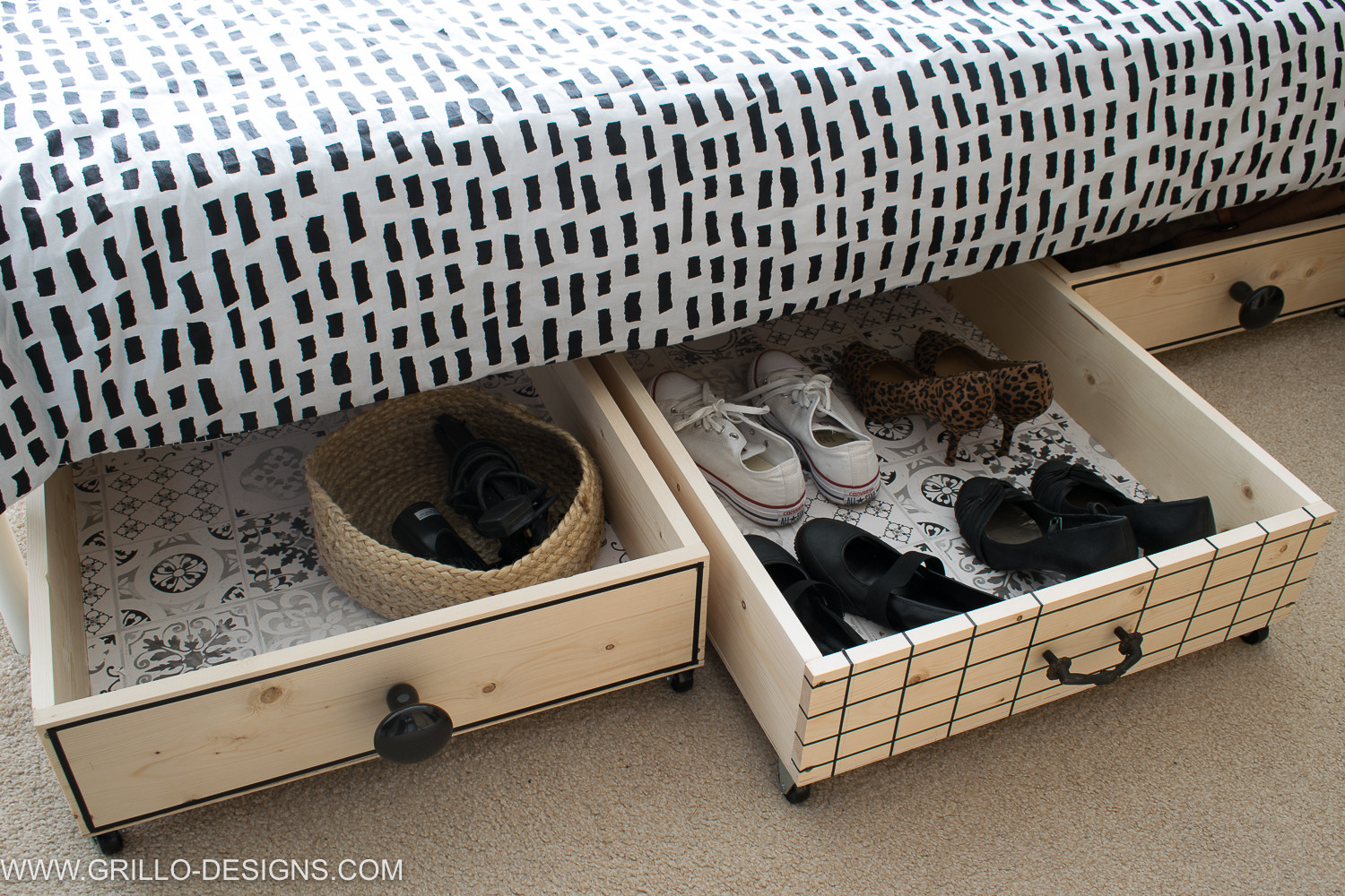 Best ideas about DIY Under Bed Storage
. Save or Pin DIY Under Bed Storage Boxes a knobs guide • Grillo Designs Now.