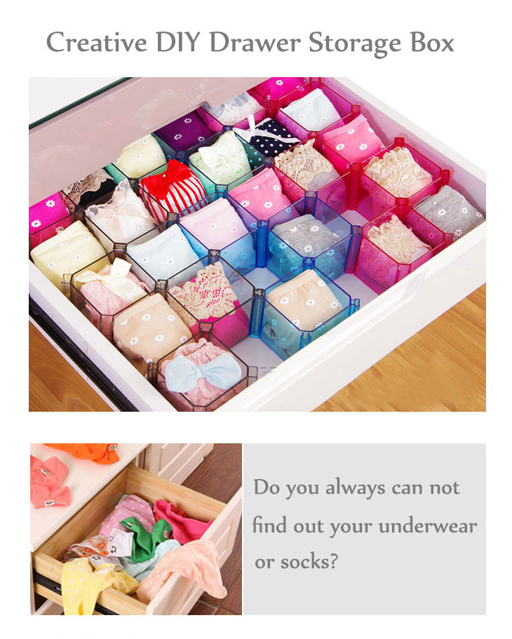 Best ideas about DIY Underwear Drawer Organizer
. Save or Pin Creative Drawer DIY Grid Storage Box Underwear Holder Now.