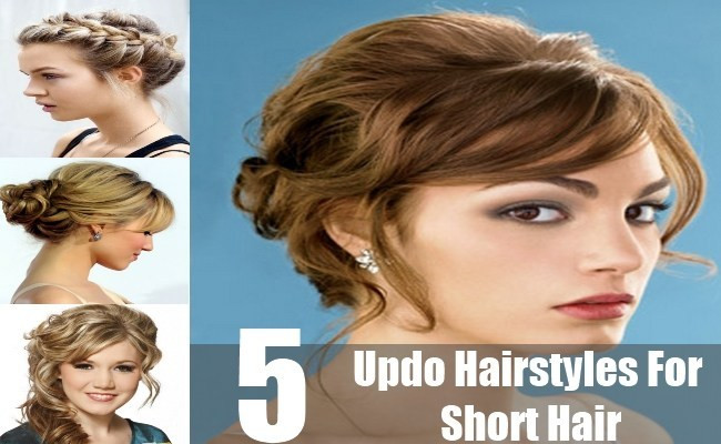 Best ideas about DIY Updos For Short Hair
. Save or Pin 5 Different Updo Hairstyles For Short Hair Easy Now.